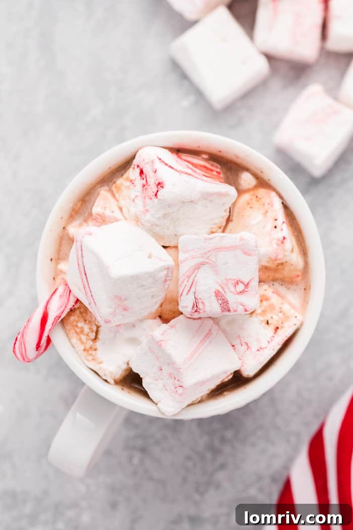 Ingredients for homemade hot cocoa, including dark chocolate, milk, and peppermint extract