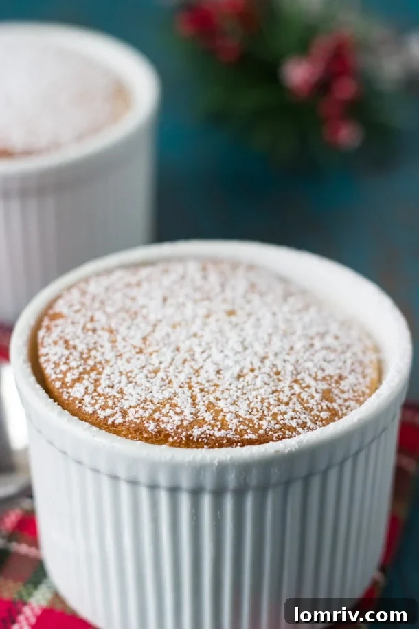 Eggnog Pudding Cake- pillowy and gooey eggnog cake for the holidays!
