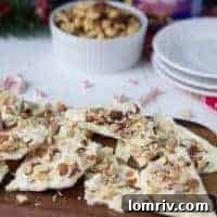 White Chocolate Peppermint Nut Bark