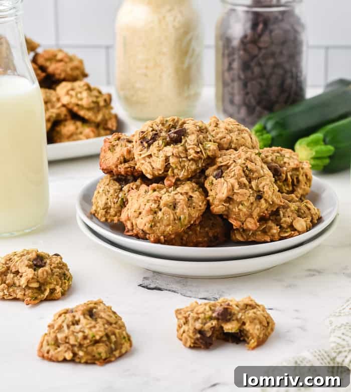 Zucchini Coconut Chocolate Chip Cookies