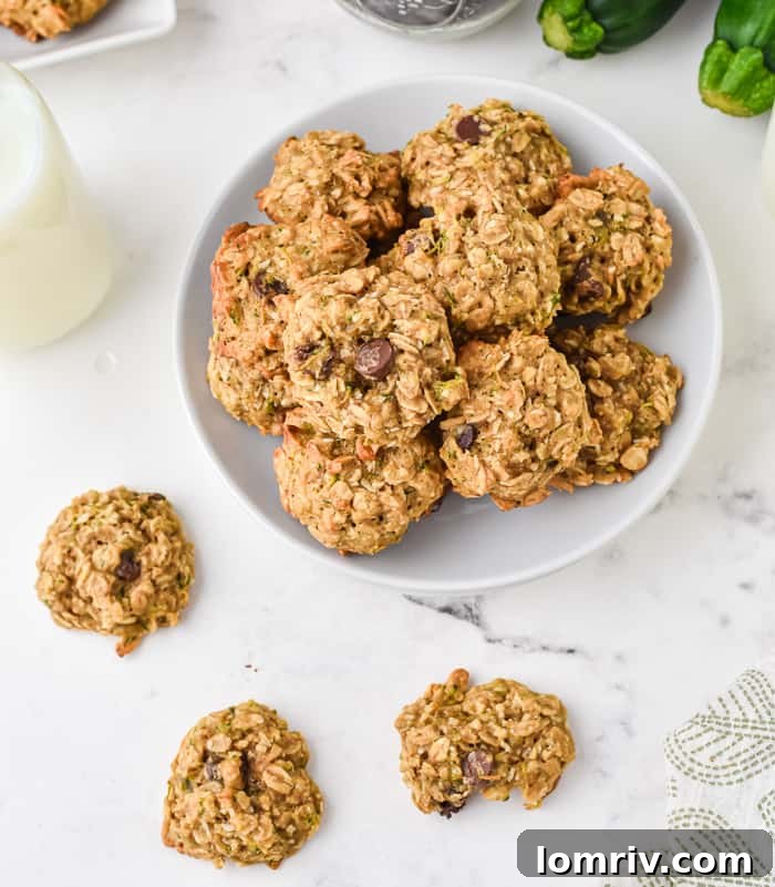 Zucchini Coconut Chocolate Chip Cookies