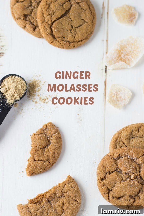 Delicious Soft and Chewy Ginger Molasses Cookies on a cooling rack