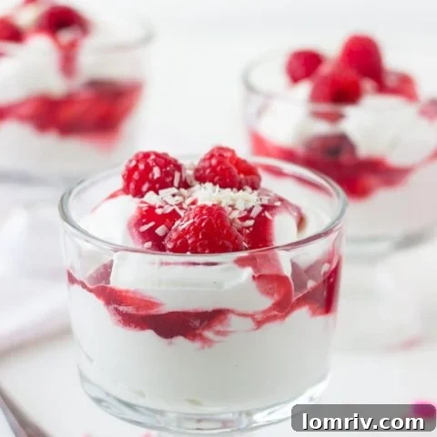 White Chocolate Raspberry Mousse