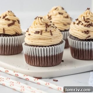 Chocolate Cupcakes with Peanut Butter Buttercream