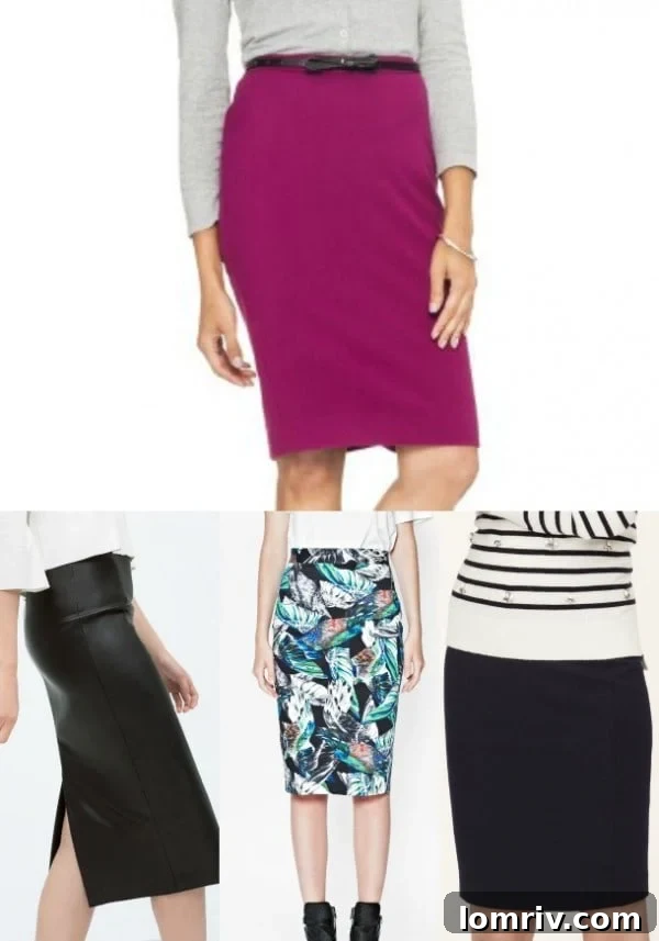 pencil skirt Collage