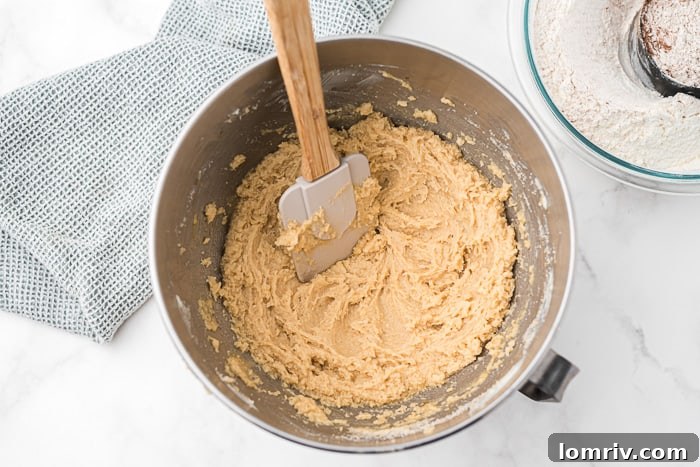Creaming butter and sugar for cookie dough