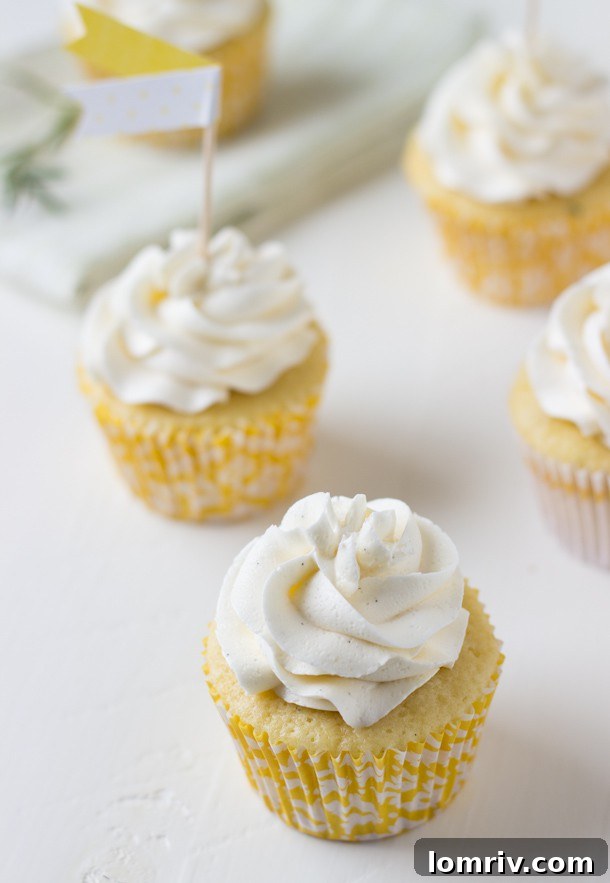 Delightful Meyer Lemon Rosemary Cupcakes, perfect for spring
