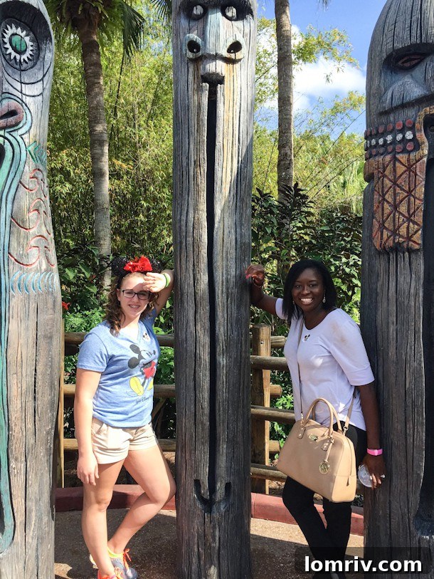 A heartwarming photo of Miss M and me posing at Disney World, capturing a moment of pure joy amidst the magical atmosphere.