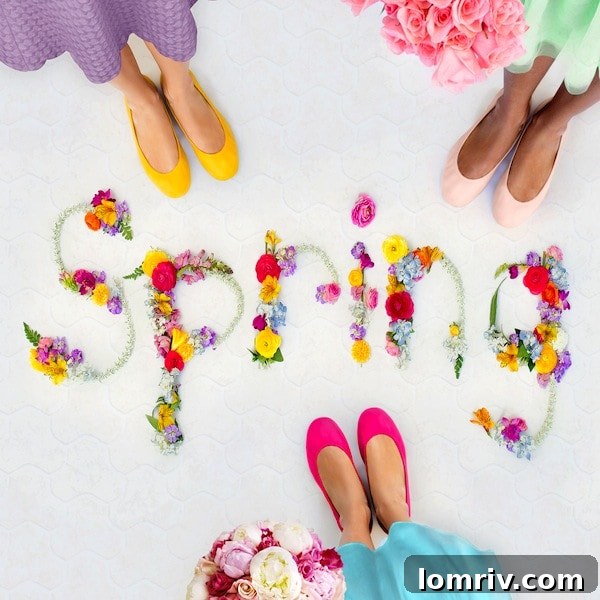 Elegant Tieks ballet flats in vibrant spring colors.