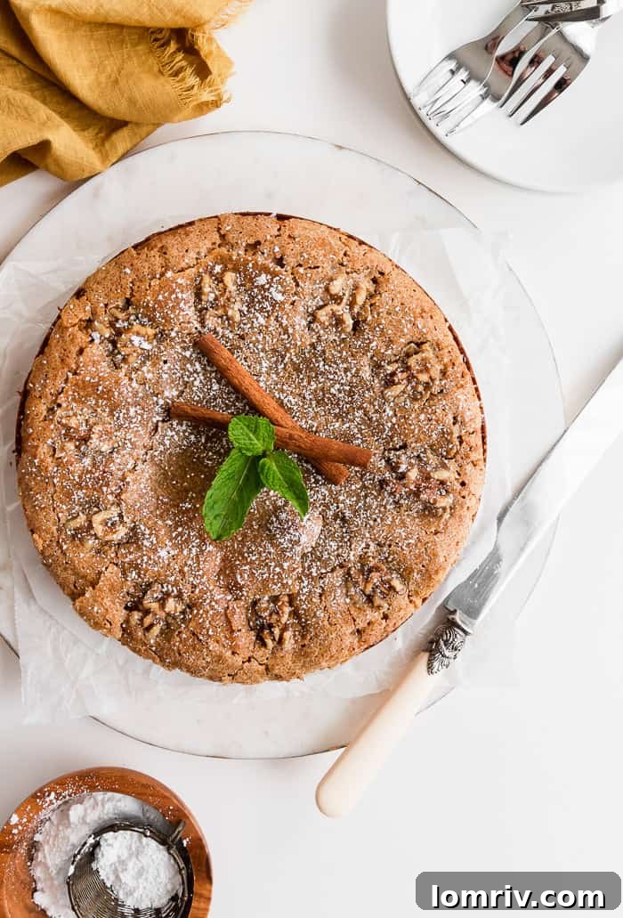 Close-up of Brown Butter Ginger Apple Torte slice