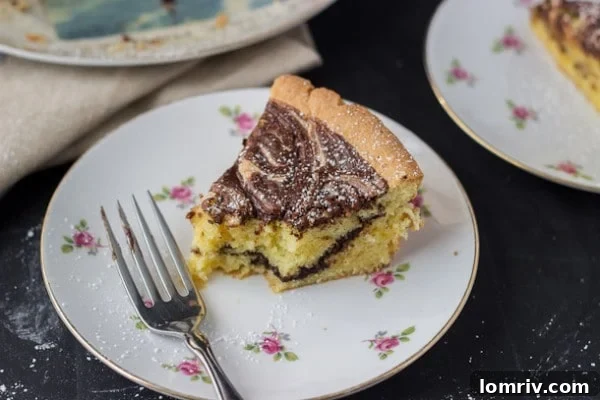 A golden-brown Chocolate Almond Torte on a wire rack, dusted with powdered sugar.